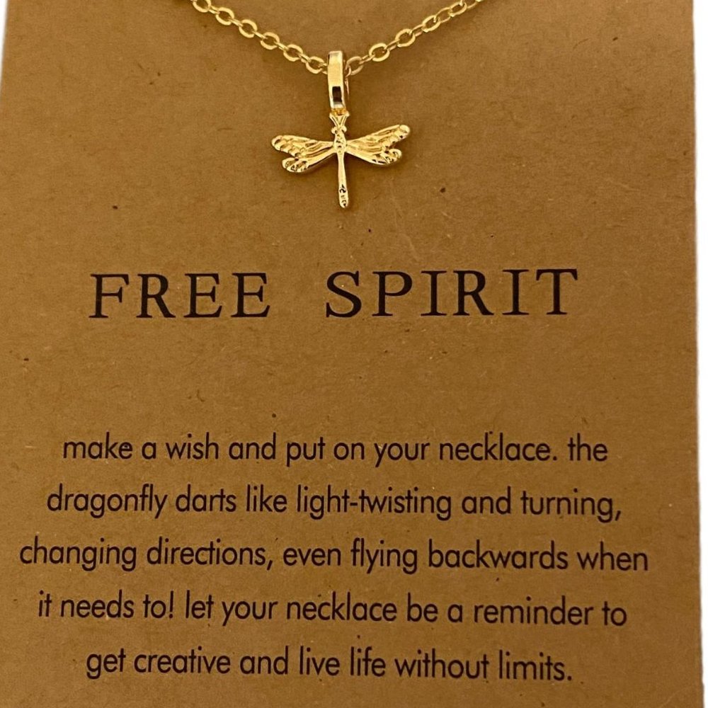 Dragonfly gold necklace